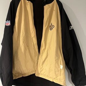 Reebok Men's Black and Tan Varsity Jacket
